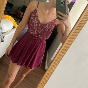 Backless pink romper